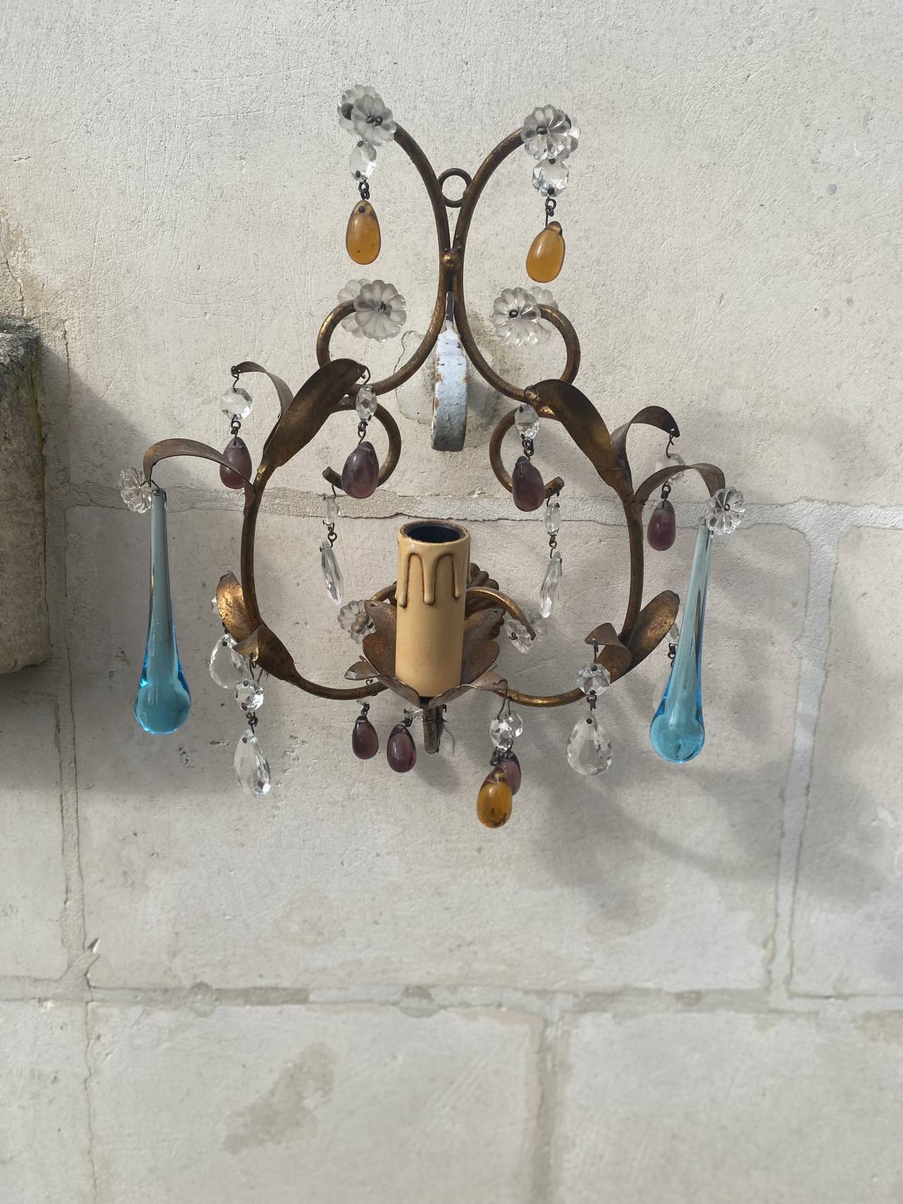 Paire d’appliques murales en verre de Murano des Années 60 – Élégante et rare – Image 2