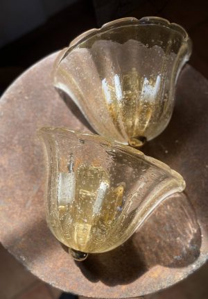 Paire d’appliques XXL en verre de Murano – Années 60
