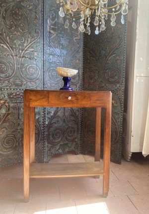 Petite console époque Art Déco en noyer – Élégance et praticité pour petits espaces
