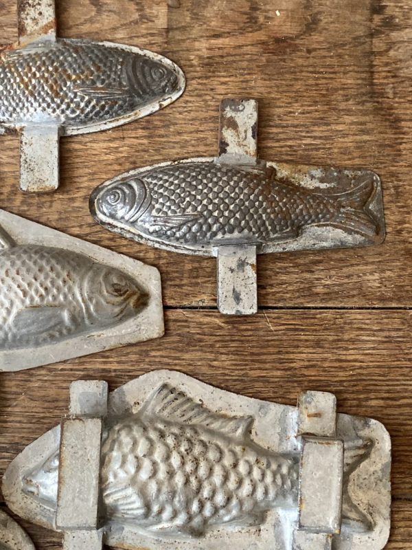 Lot de 8 anciens moules à chocolat – Modèles poisson – Fin XIXe – Image 6