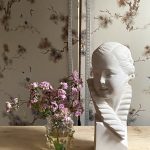 Buste féminin signé Rezl – terre cuite blanche – sculpture Art Déco 1930