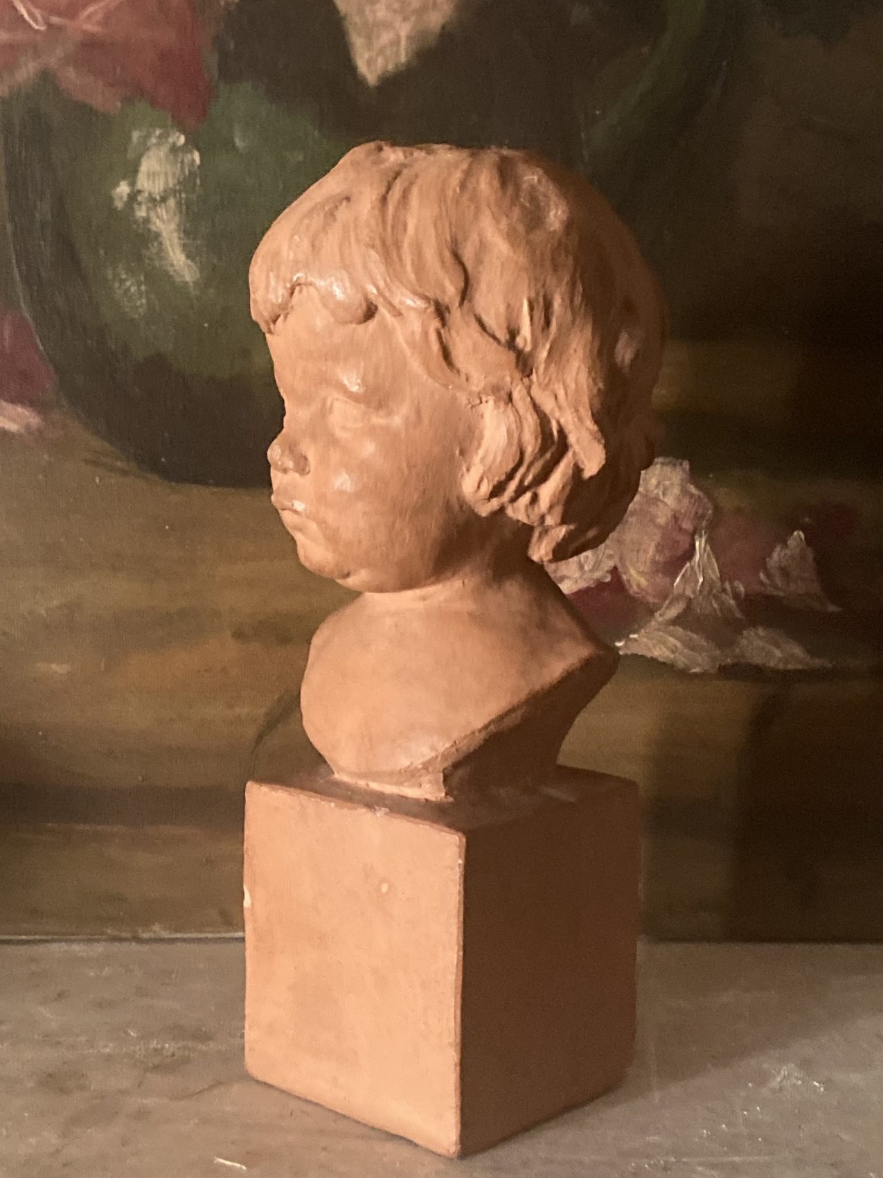 Buste d’enfant en terre cuite signé Cocry – Édition Martel – circa 1900