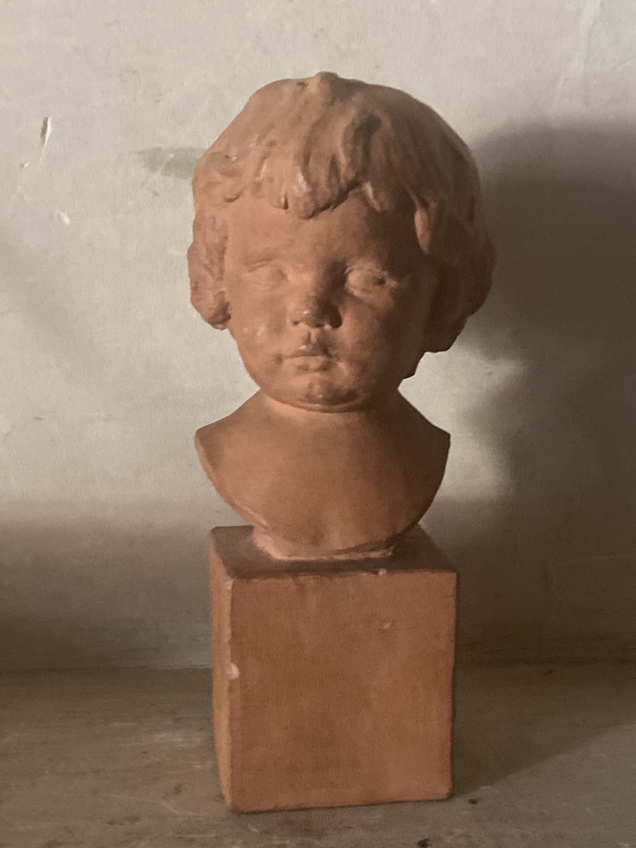 Buste d’enfant en terre cuite signé Cocry– Édition Martel – circa 1900