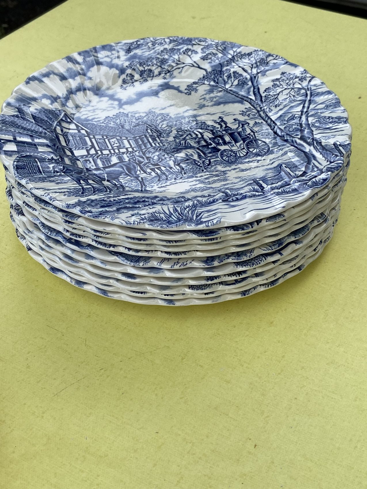 Série de 12 assiettes plates Myott -Royal Mail – Faïence anglaise Staffordshire – Image 2