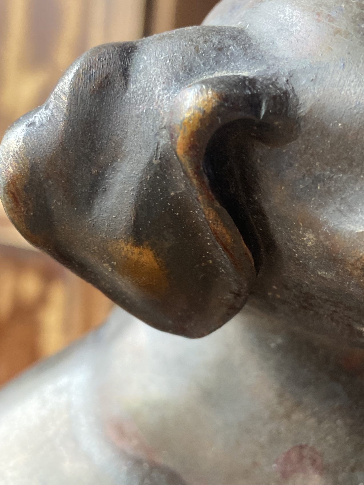 Sculpture animalière d’Iréné Rochard – Chien en régule, époque Art deco – Image 5