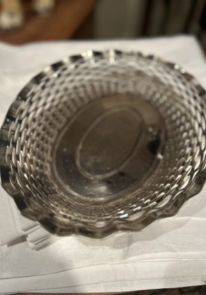 Panière à pain en métal tressé en inox vintage des années 70 - Belle qualité intemporelle