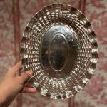 Panière à pain en métal tressé en inox vintage des années 70 - Belle qualité intemporelle