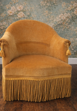 Paire de fauteuils crapauds vintage velours, jaune soleil Prix de vente de 298 euros  Livraison partout en France 70 euros 