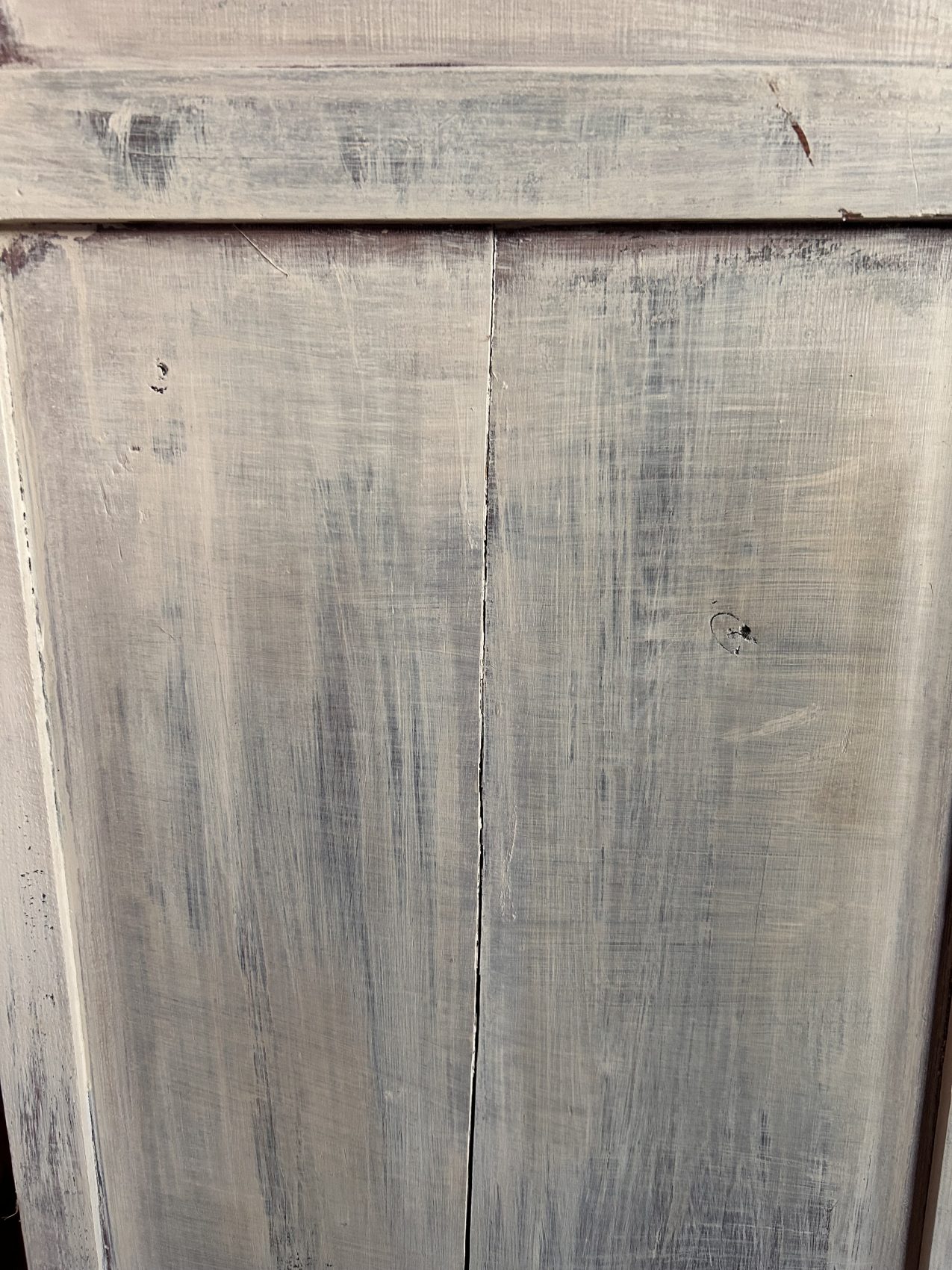 Petite armoire parisienne art déco vitrée patine blanche- un classique intemporel – Image 12