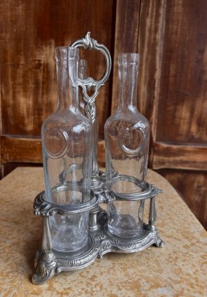 Serviteur à liqueur ancien Cusenier – objet publicitaire circa 1900