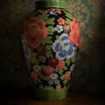 Grand vase Keramis – époque Art déco à motif de Pivoines- Une splendeur bien trop rare