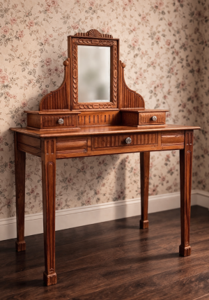 Coiffeuse ancienne en noyer – esprit 1900, charme de transition Prix de vente : 315 euros Livraison partout en France : 80 euros