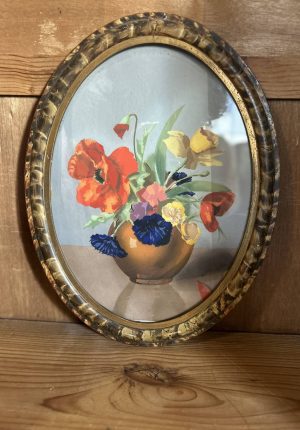 Tableau ancien lithographie sous verre dans son cadre ancien – esprit maison d’antan Prix de vente de 96 euros  Livraison partout en France au choix 