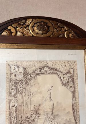 Grand cadre Art déco ancien en bois doré 76 × 54 cm - Une rareté splendide Prix de vente de 282 euros Livraison uniquement en colissimo recommandé + 30 euros