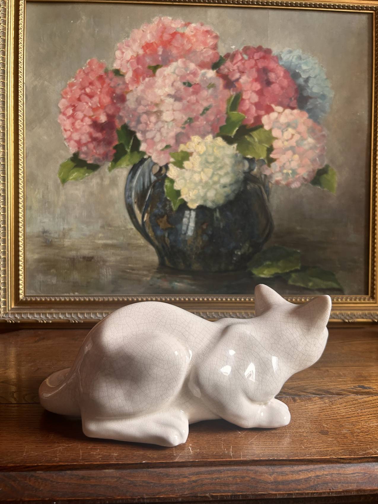 Sculpture chat art déco en faïence craquelée – années 1930 - intemporelle élégance féline TROP TARD ADOPTEE – Image 8