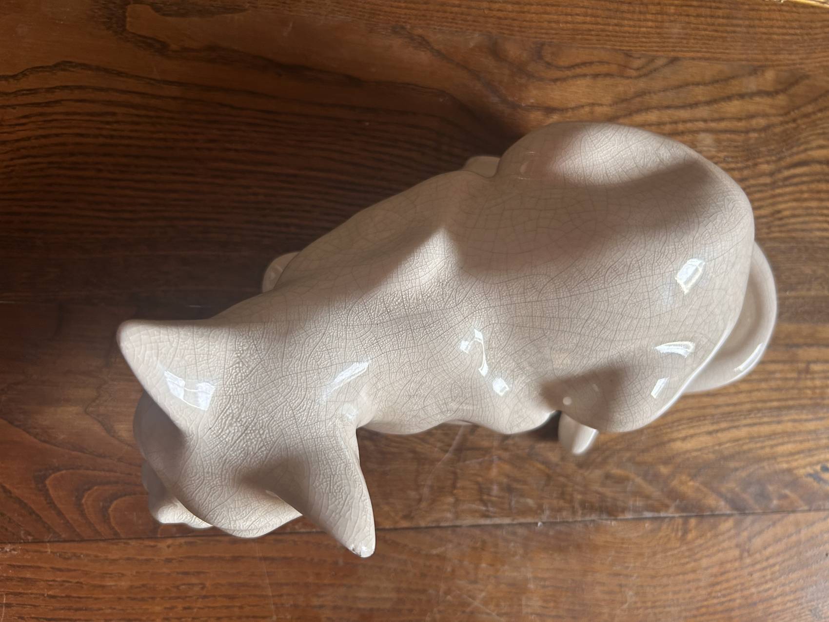 Sculpture chat art déco en faïence craquelée – années 1930 - intemporelle élégance féline TROP TARD ADOPTEE – Image 16