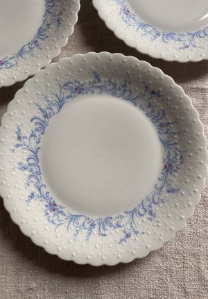 Série de 5 assiettes à entrée en porcelaine de Limoges Georges Boyer – modèle Marie-Antoinette 