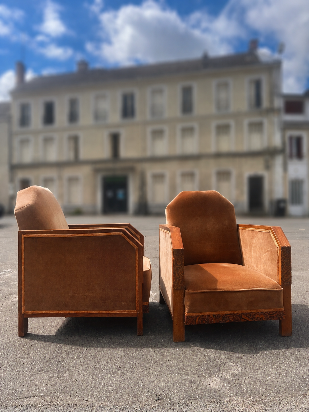 Paire de fauteuils club art déco rénovés – élégance intemporelle et rareté – Image 3