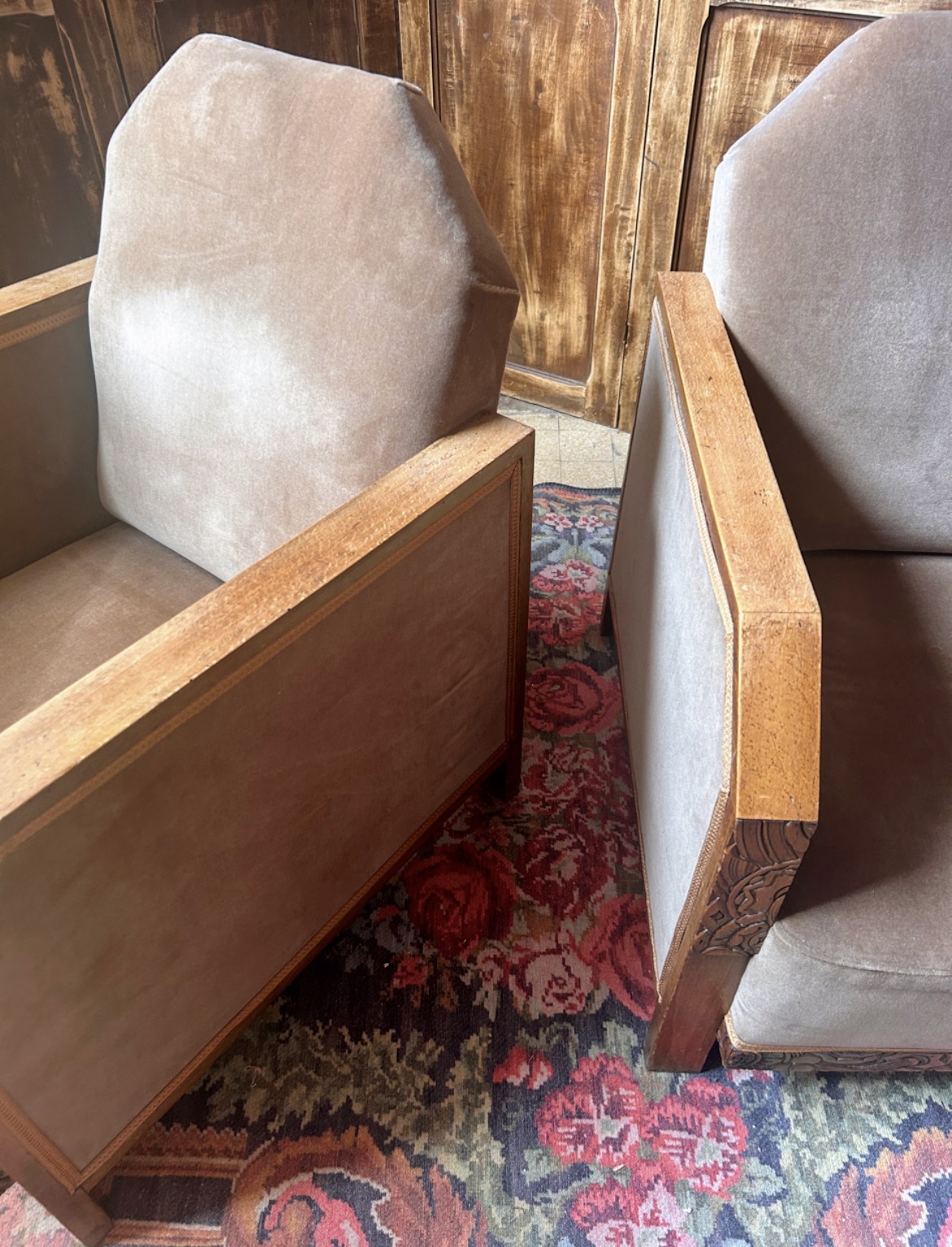 Paire de fauteuils club art déco rénovés – élégance intemporelle et rareté – Image 14