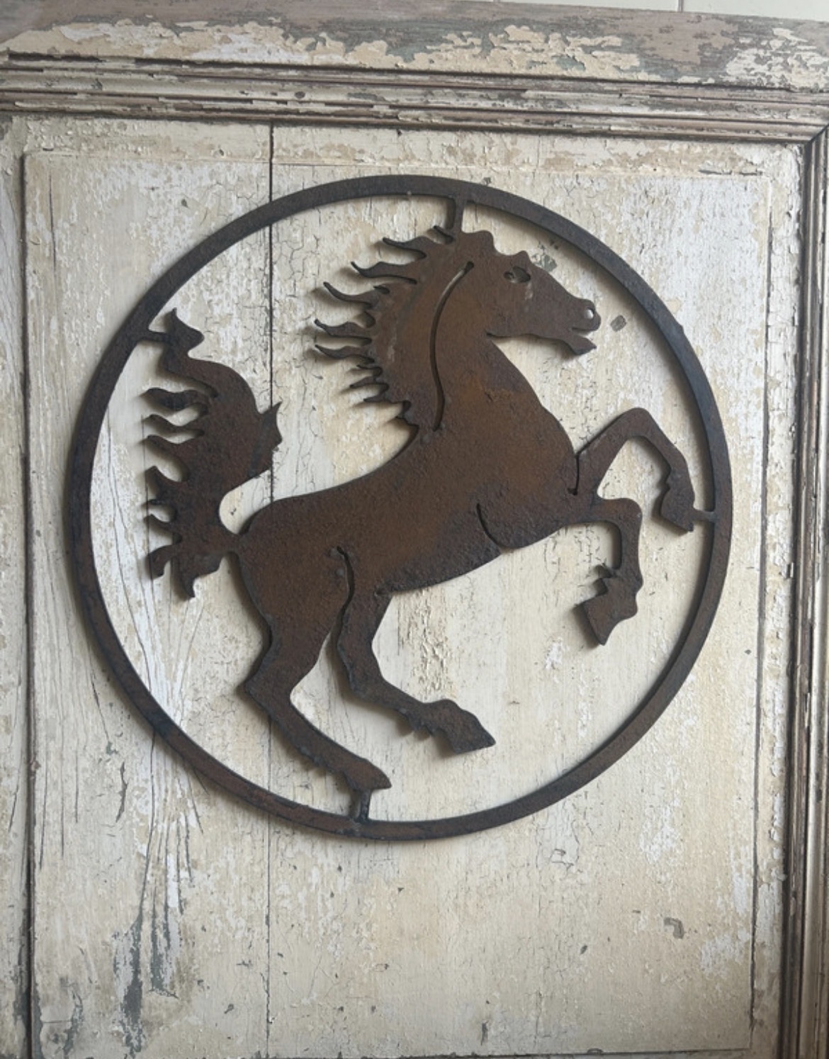 Enseigne ancienne de maréchal-ferrand en métal - Le cheval - parfait intérieur comme extérieur – Image 17