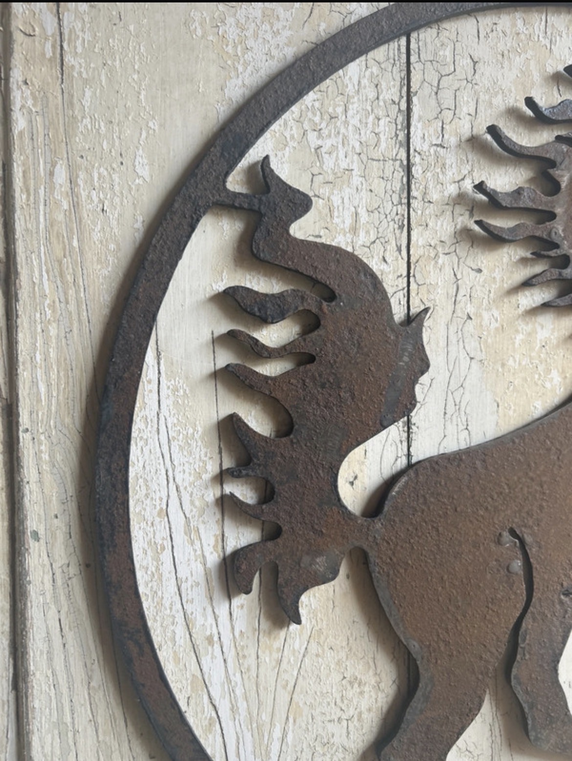 Enseigne ancienne de maréchal-ferrand en métal - Le cheval - parfait intérieur comme extérieur – Image 14