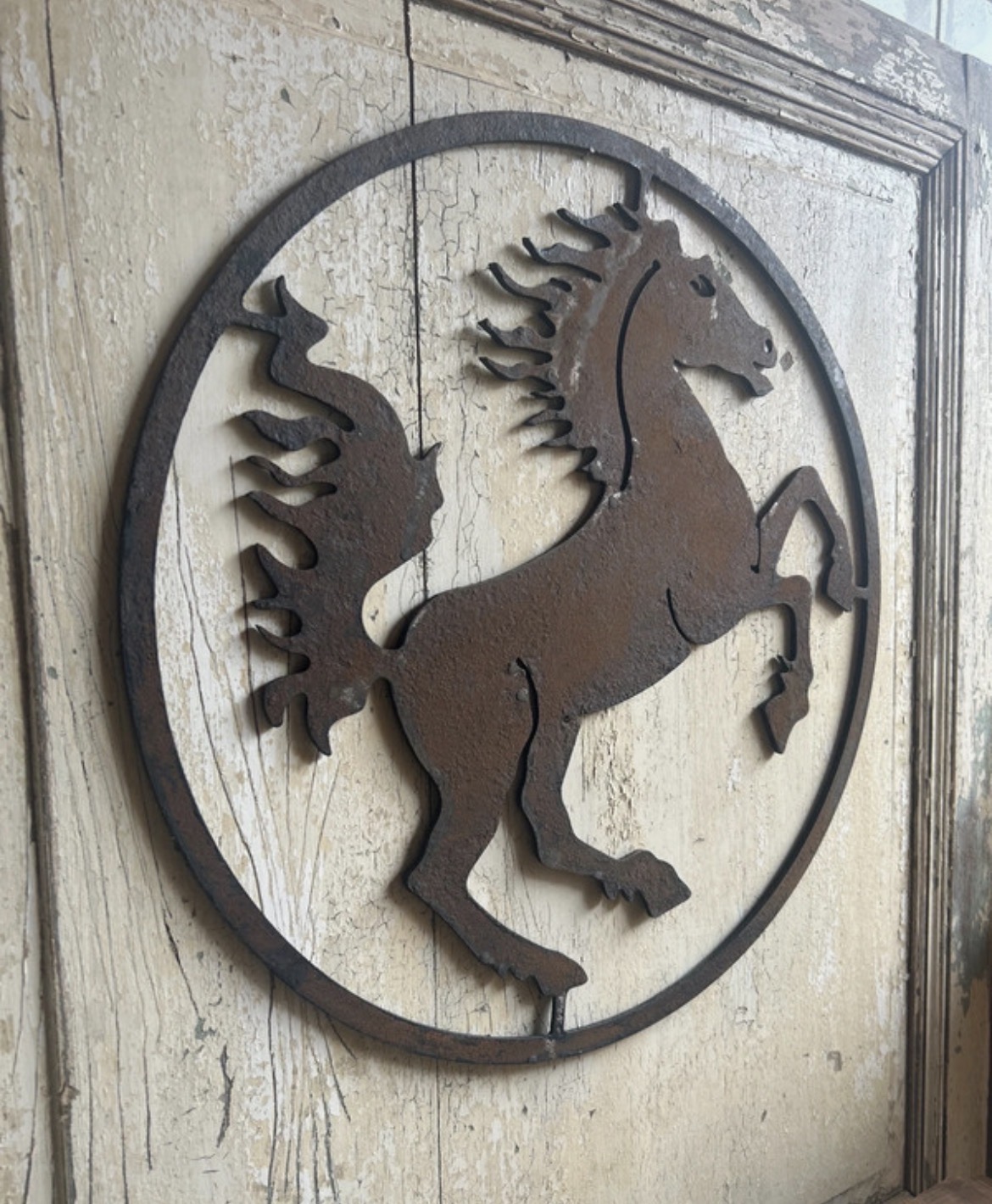 Enseigne ancienne de maréchal-ferrand en métal - Le cheval - parfait intérieur comme extérieur – Image 13
