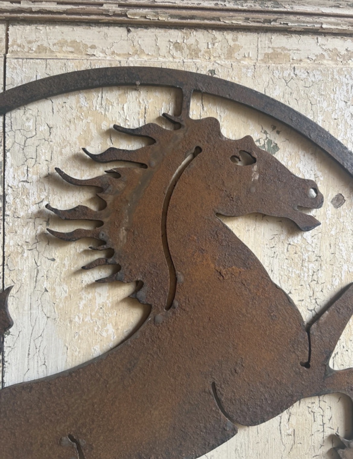 Enseigne ancienne de maréchal-ferrand en métal - Le cheval - parfait intérieur comme extérieur – Image 12