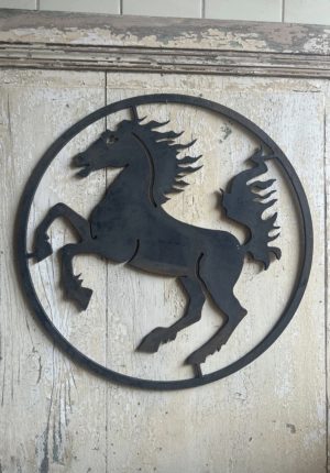 Enseigne ancienne de maréchal-ferrand en métal - Le cheval - parfait intérieur comme extérieur