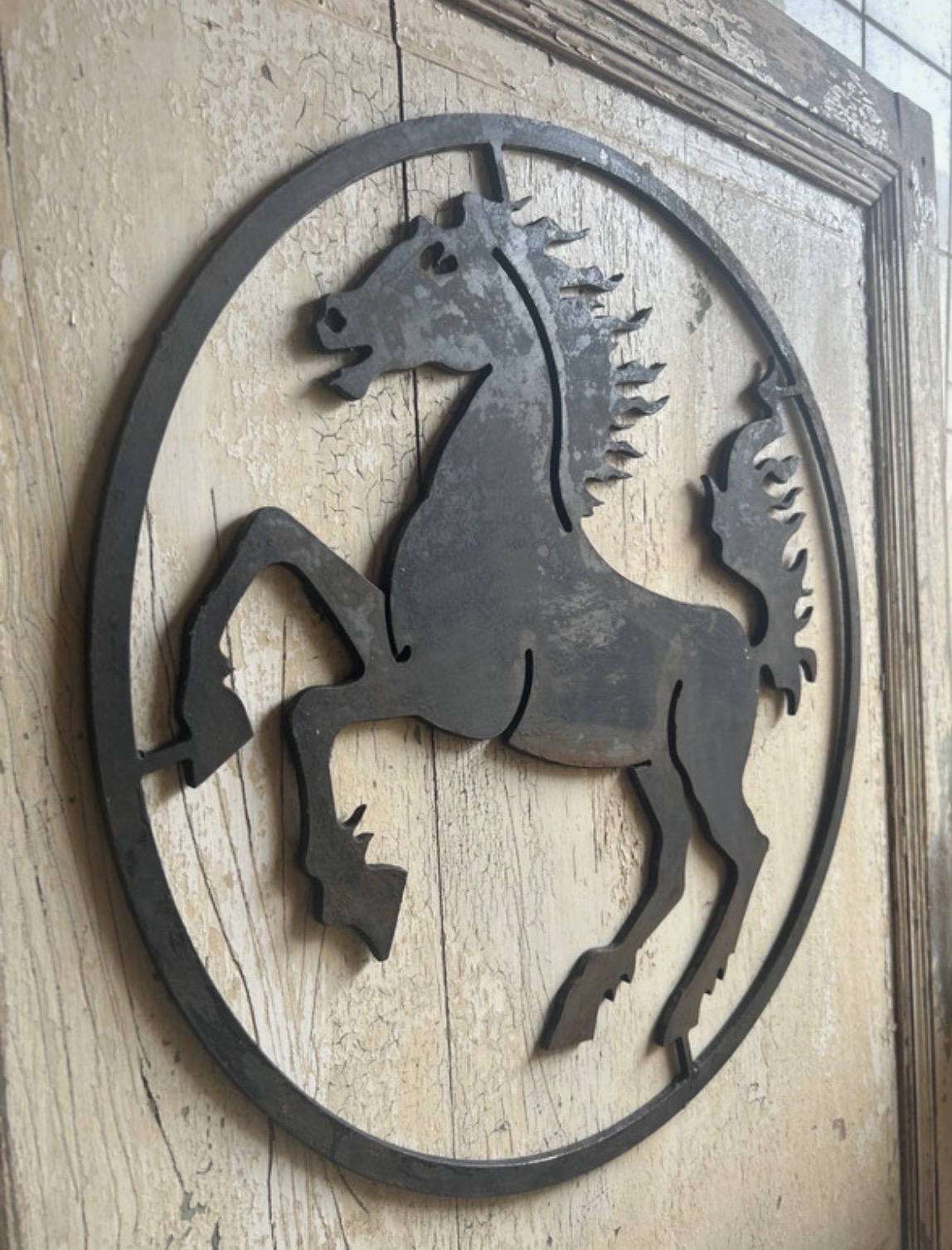 Enseigne ancienne de maréchal-ferrand en métal - Le cheval - parfait intérieur comme extérieur – Image 7