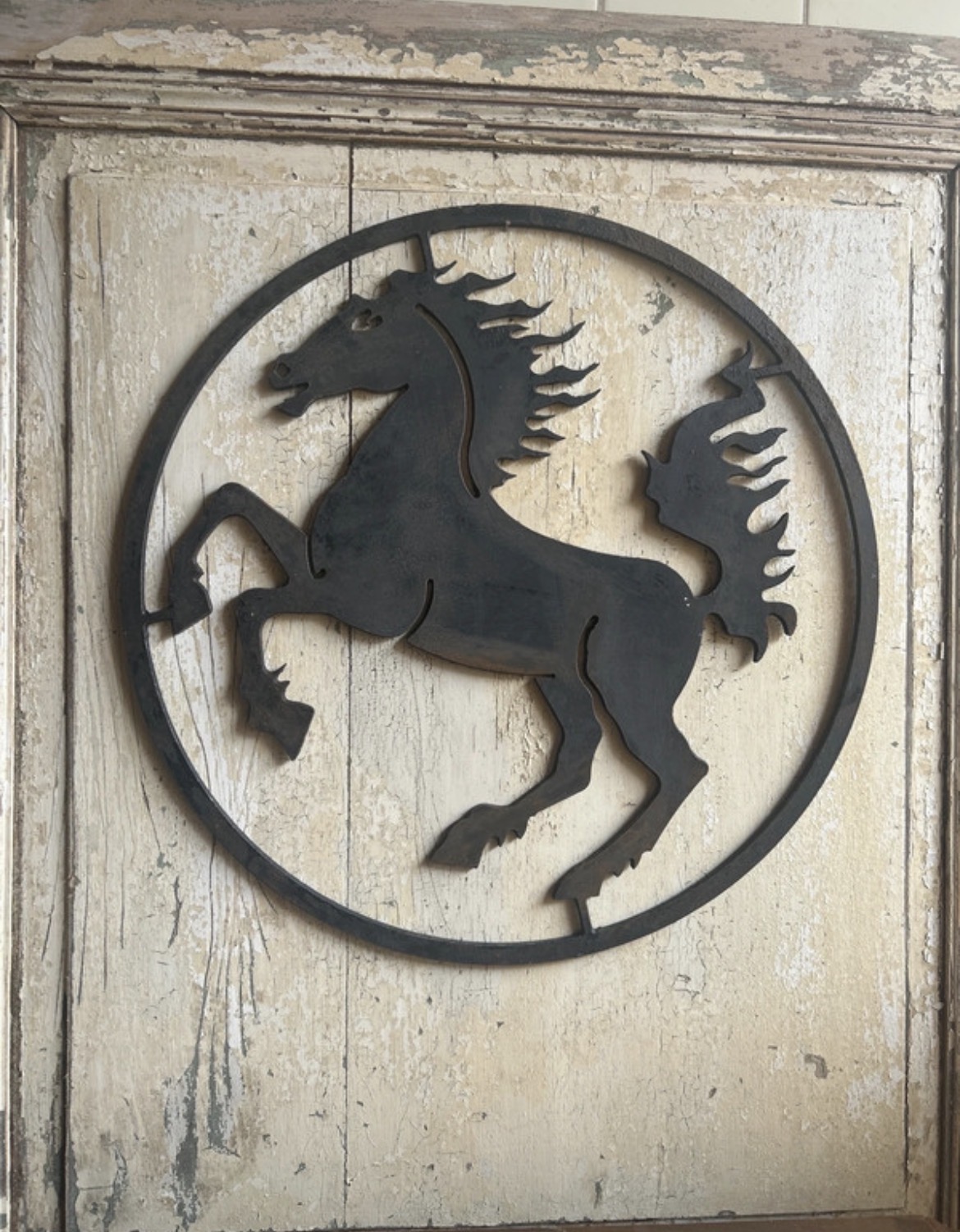 Enseigne ancienne de maréchal-ferrand en métal - Le cheval - parfait intérieur comme extérieur – Image 2