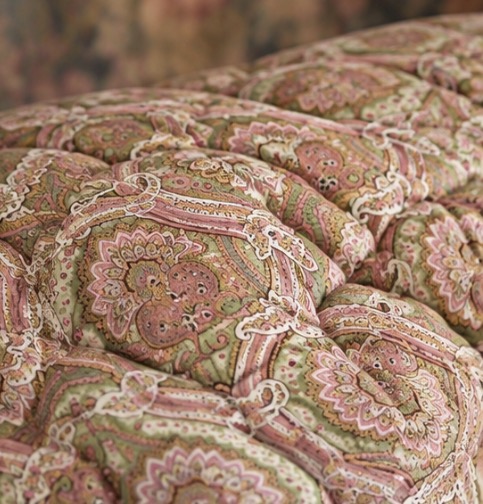 Édredon ancien en duvet à motif cachemire – 150 × 160 cm l'indispensable