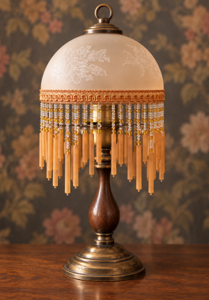 Petite lampe Charleston vintage aux couleurs de l’automne