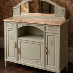 Buffet ancien époque 1900 en chêne avec miroir et marbre, L'élégance discrète des meubles bourgeois