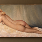 Grand nu féminin signé Jules- Gustave Lempereur – huile sur toile