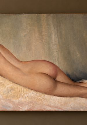 Grand nu féminin signé Jules- Gustave Lempereur – huile sur toile 