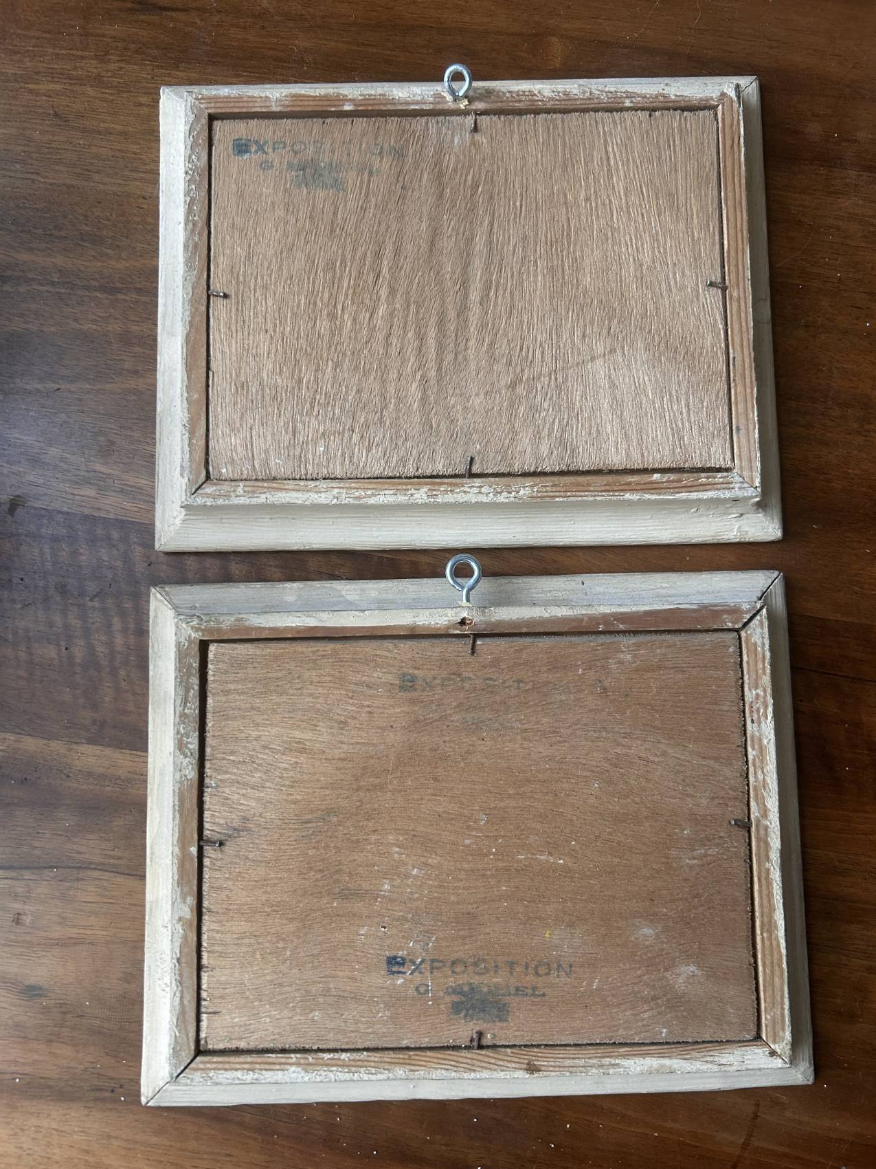 Lot de deux petites peintures à l’huile anciennes – Image 8