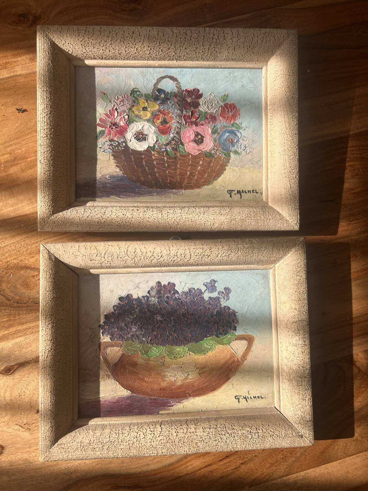 Lot de deux petites peintures à l’huile anciennes – Image 10
