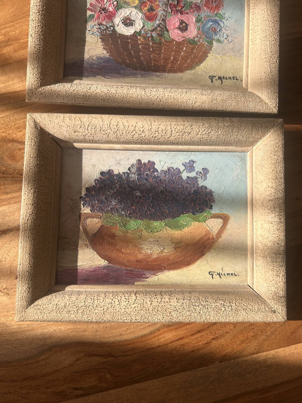 Lot de deux petites peintures à l’huile anciennes – Image 11