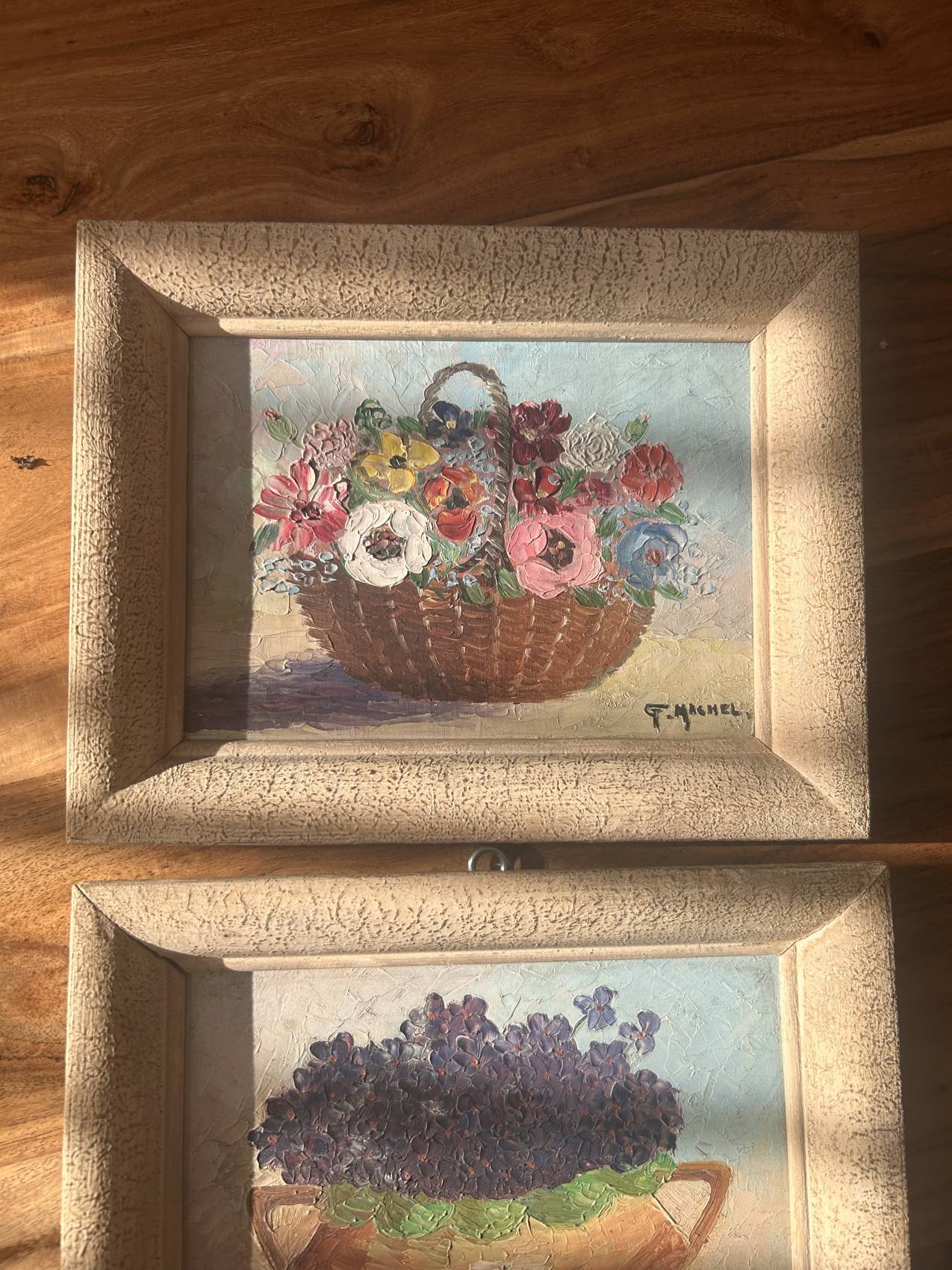 Lot de deux petites peintures à l’huile anciennes – Image 2