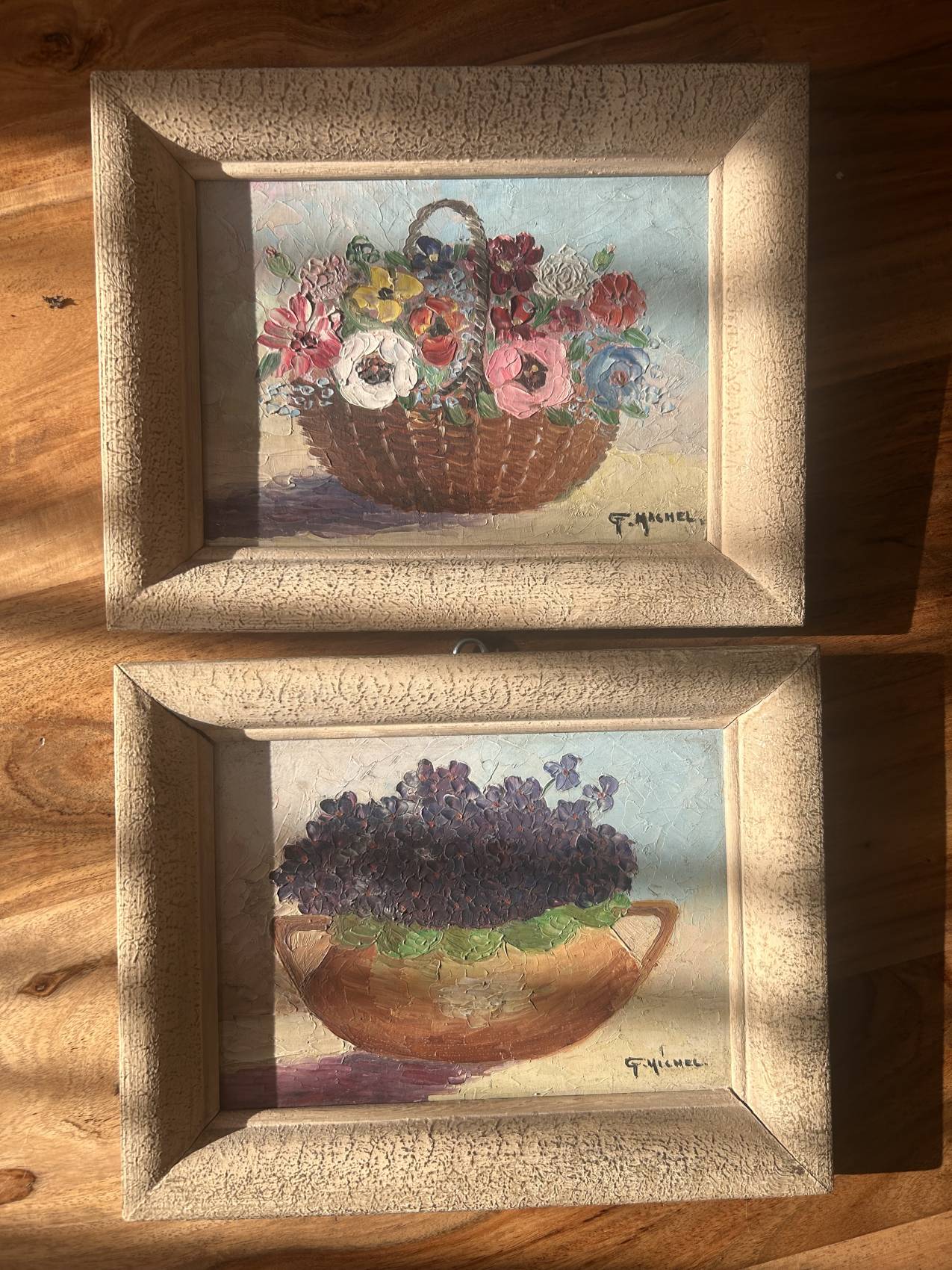Lot de deux petites peintures à l’huile anciennes – Image 17