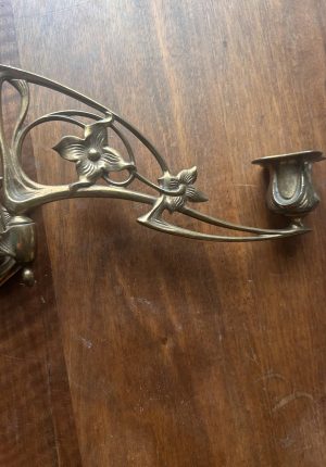 Bougeoir de piano ancien à deux branches – époque Art nouveau – piano Pleyel