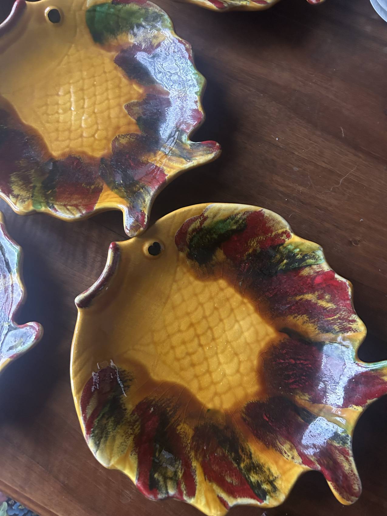 Six assiettes poissons en céramique de Vallauris – années 50-60 atypiques et jolies
